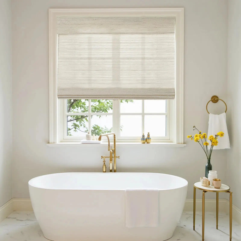 Natural Ramie Bamboo Woven Blind - Wall White?-TWOPAGES CURTAINS