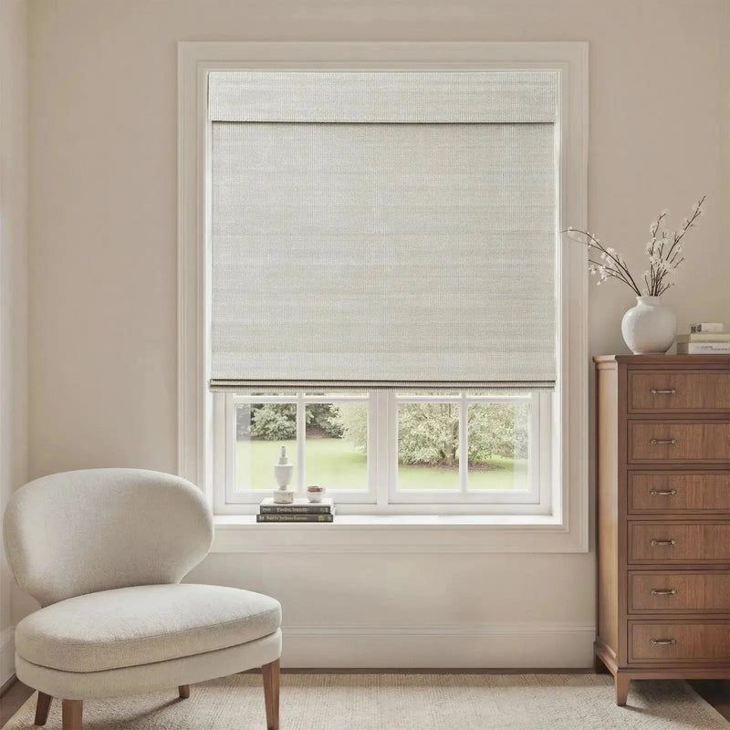 Sybil Bamboo Roman Blind - Wall White?-TWOPAGES CURTAINS