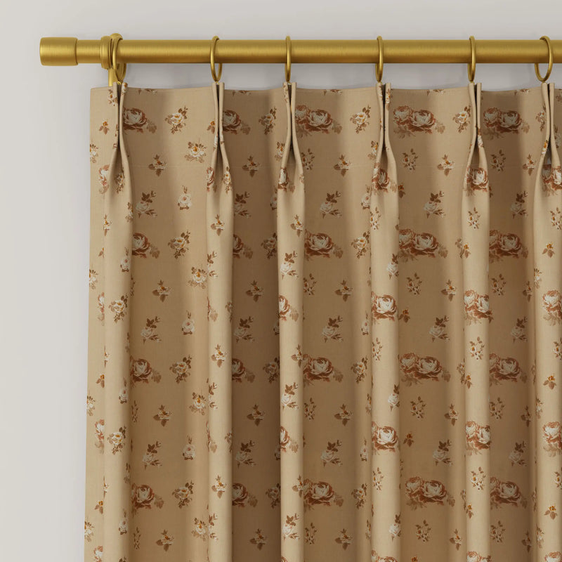 MS. MAVERICK MUSE x TWOPAGES Pastoral Printed Linen Cotton Pleated Curtains