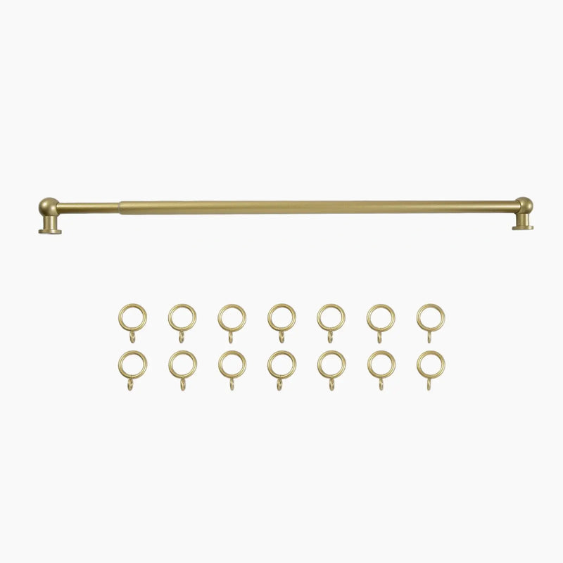 Milo Brass Cafe Curtain Rods with Rings?-TWOPAGES