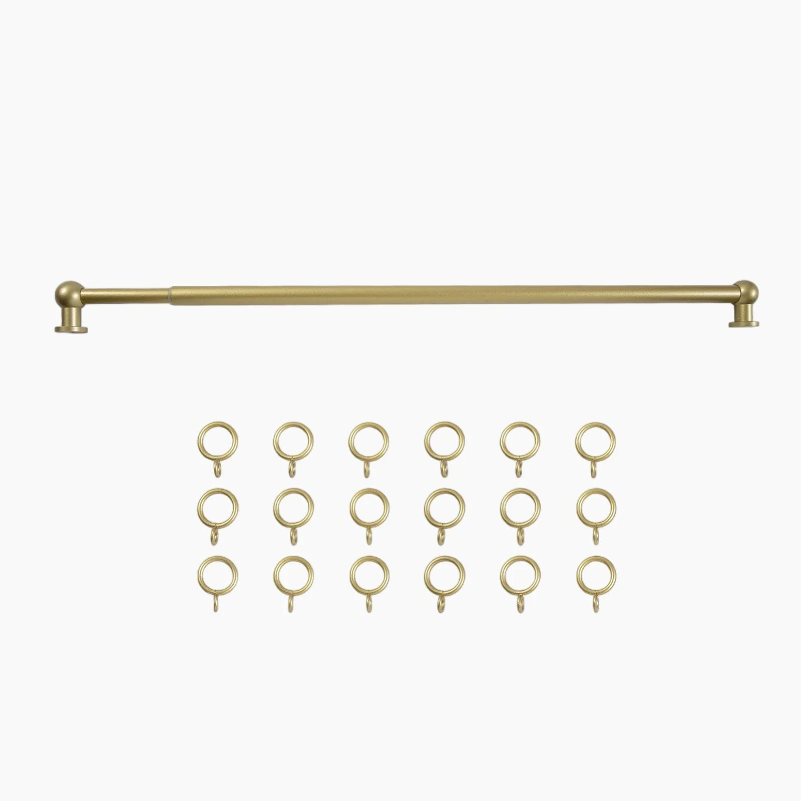Milo Brass Cafe Curtain Rods with Rings?-TWOPAGES