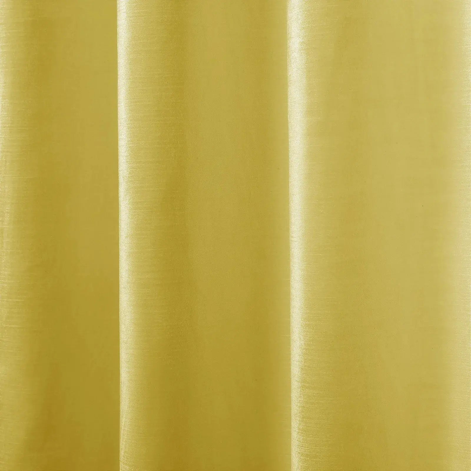 Photograph of shimmering chartreuse fabric featuring prominent vertical folds and a subtle horizontal weave
