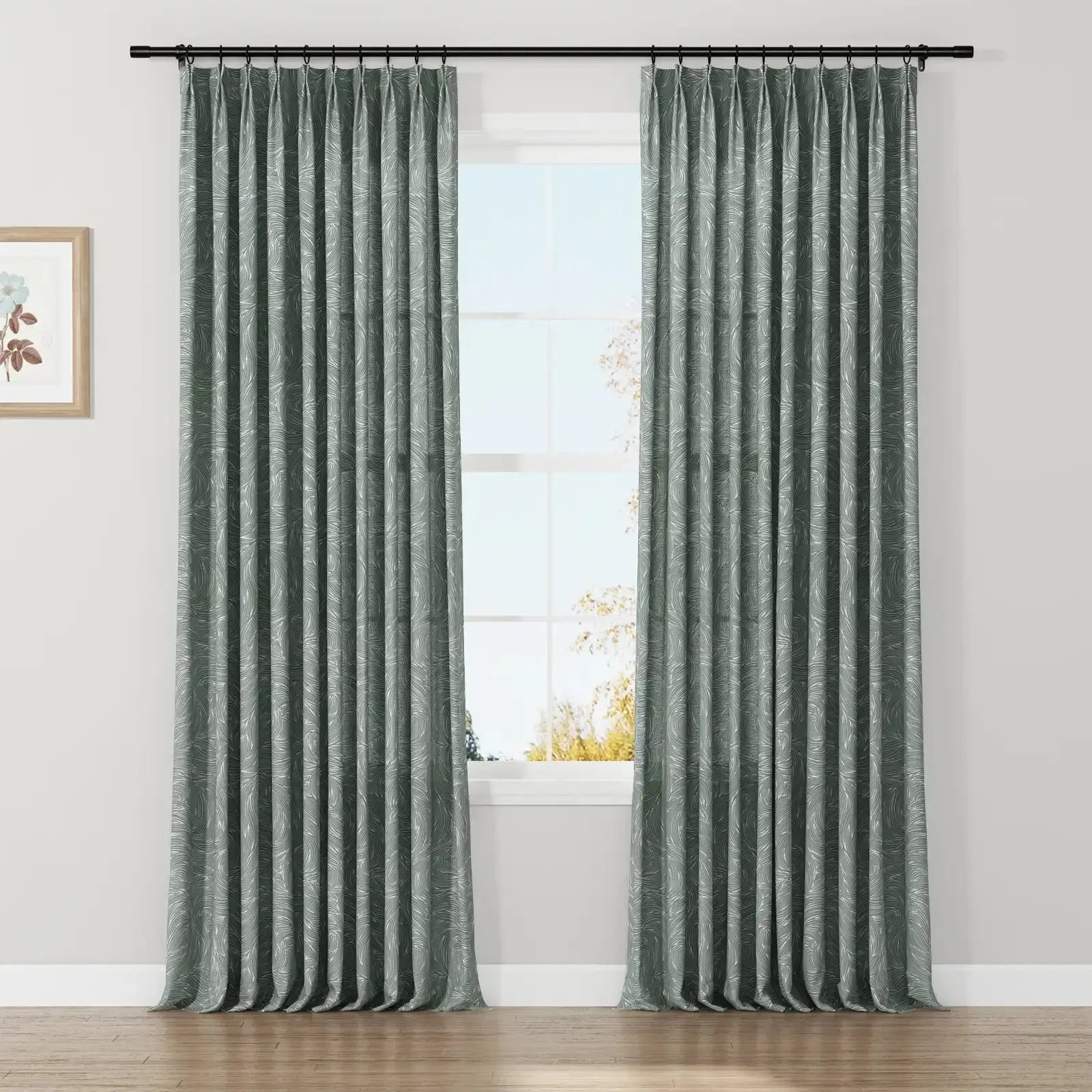 Holly Botanical Boho Drapery Pleated (52 inches Width Limit)?-TWOPAGES