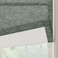 Holly Botanical Boho No-Drill Flat Fold Roman Blind Cordless