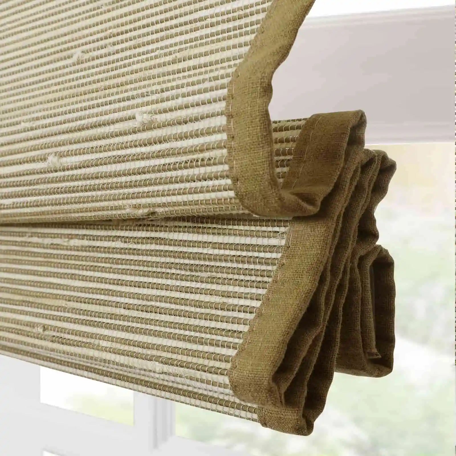 Motorized Window Blinds Bamboo Woven