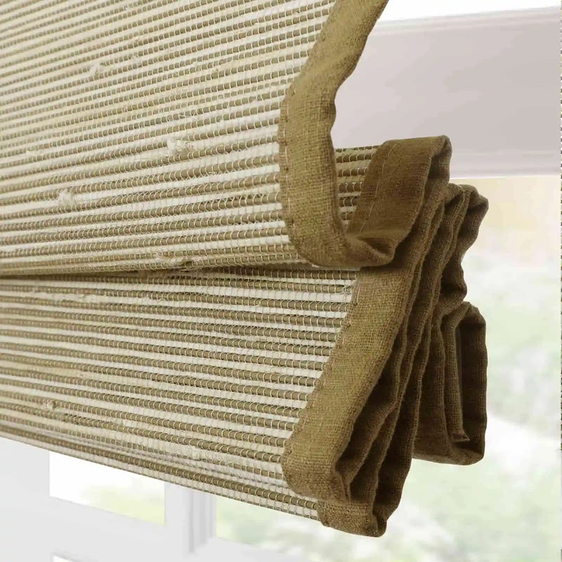 Motorized Window Blinds Bamboo Woven
