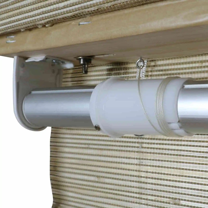 Motorized Window Blinds Bamboo Woven