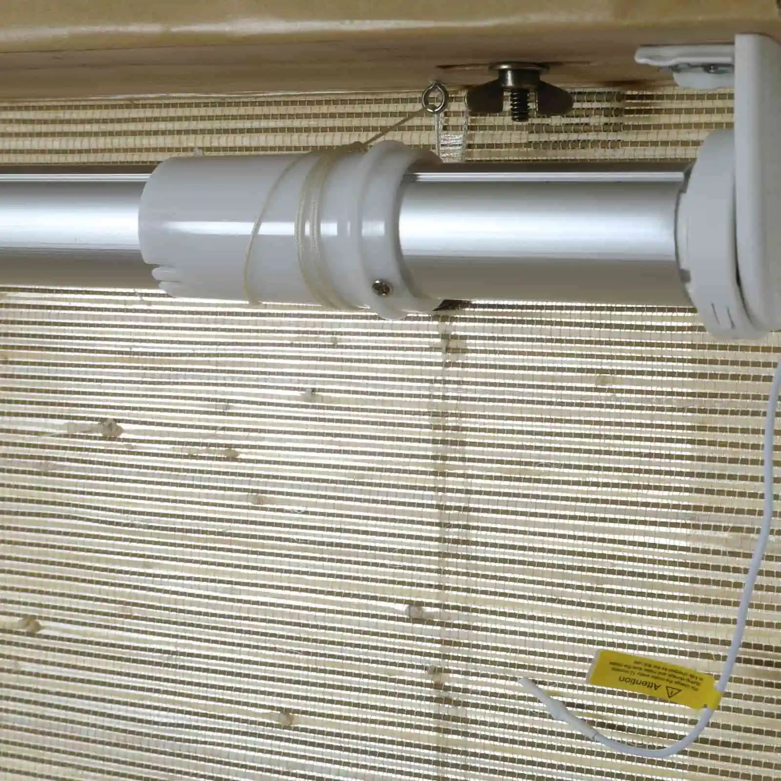 Motorized Window Blinds Bamboo Woven