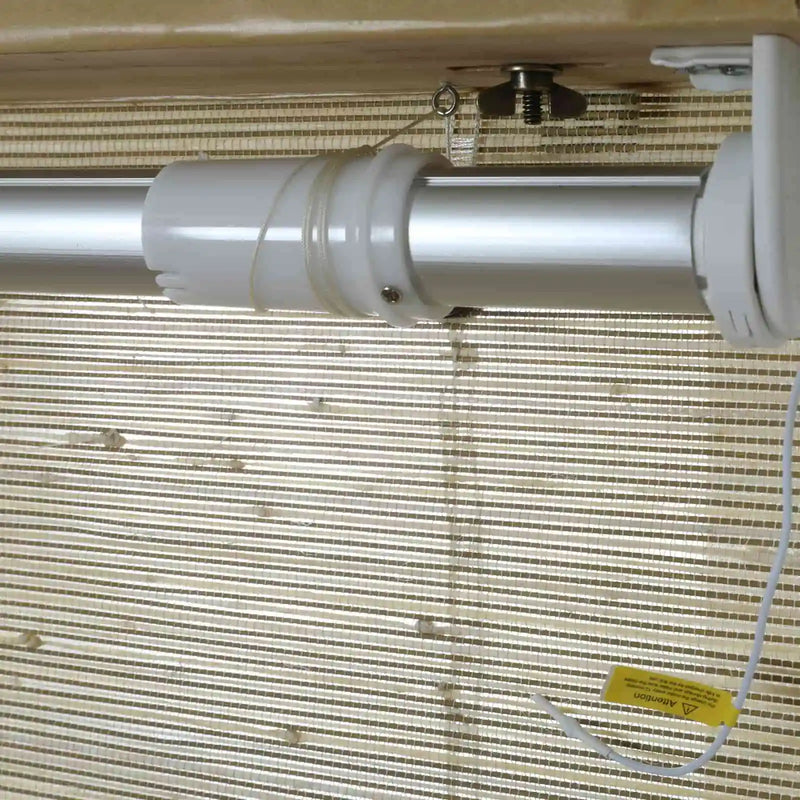 Motorized Window Blinds Bamboo Woven