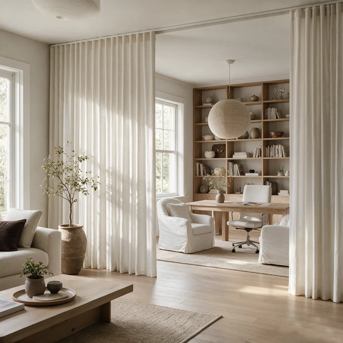 LORA Flexible Curtain Track System for Windows & Room Dividers