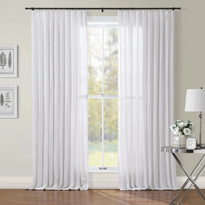 Patti Premium Belgian Linen Flax Curtain Pleated TWOPAGES