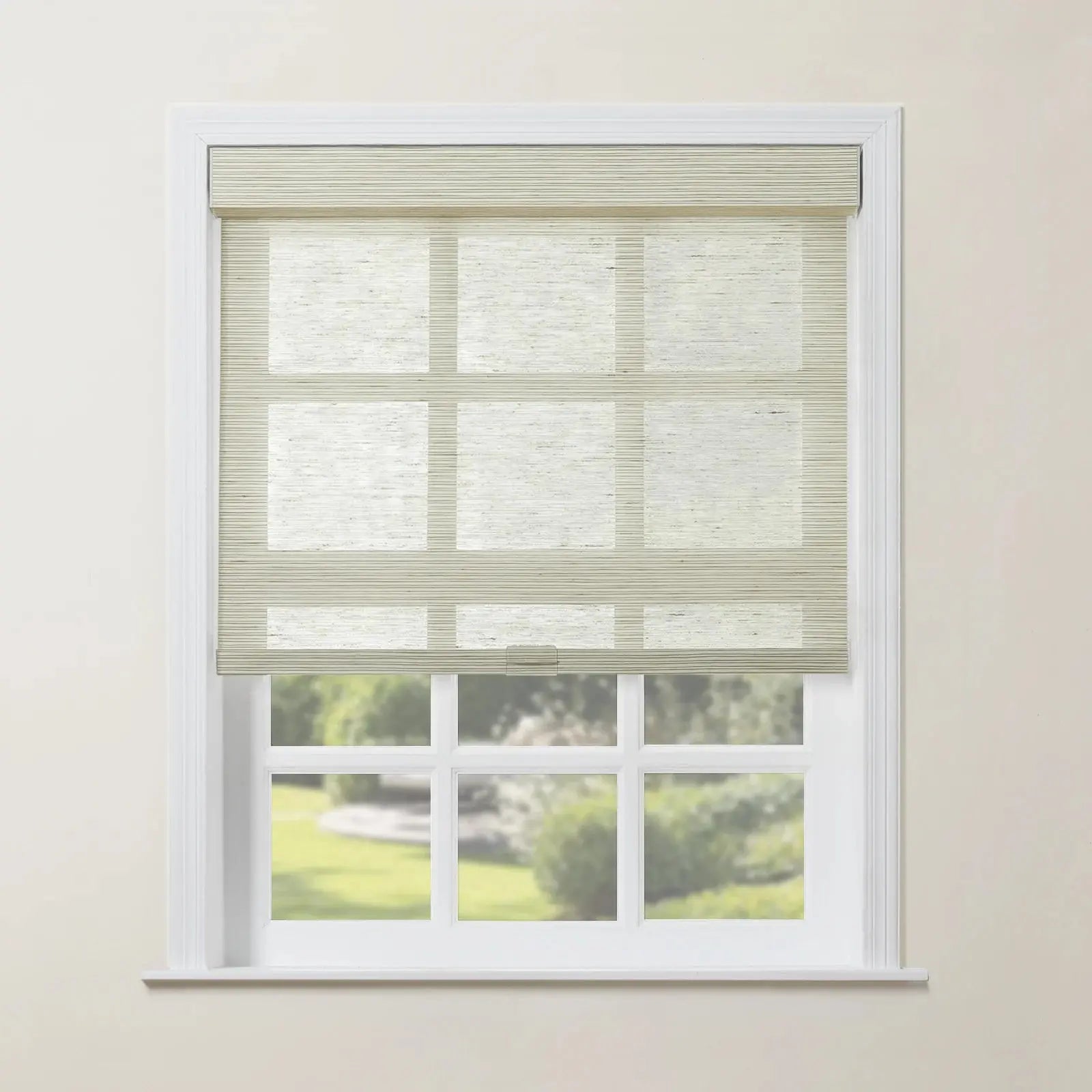 Rae Natural Jute Woven Wood Roller Blinds Cordless-?-TWOPAGES