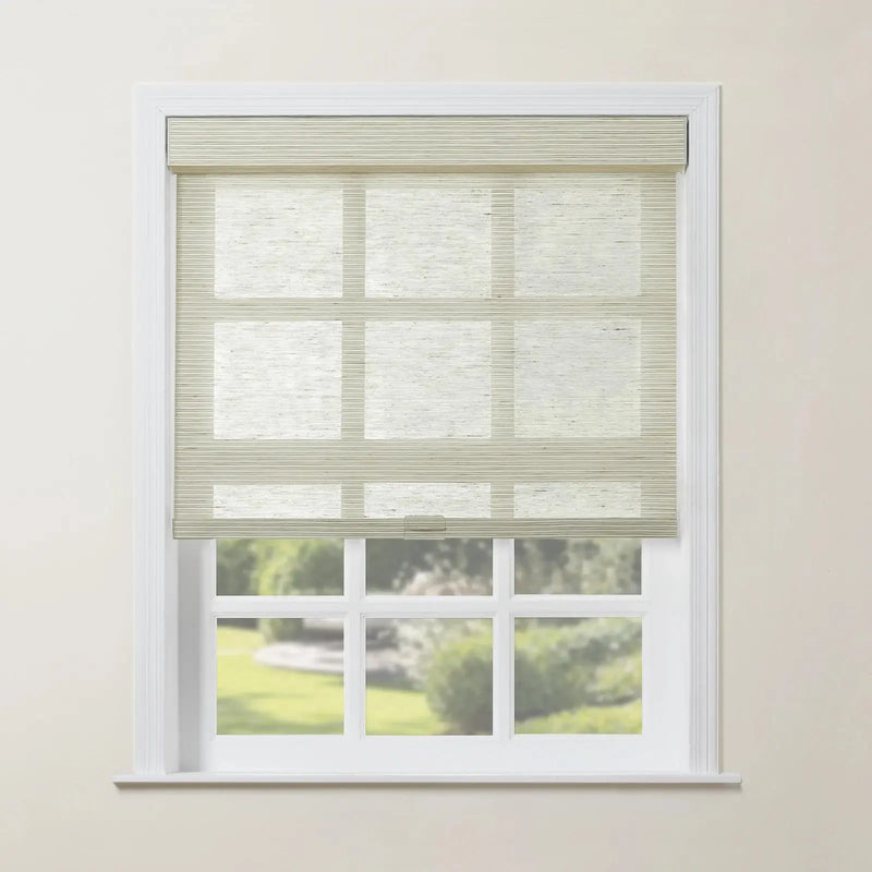 Rae Natural Jute Woven Wood Roller Blinds Cordless-?-TWOPAGES