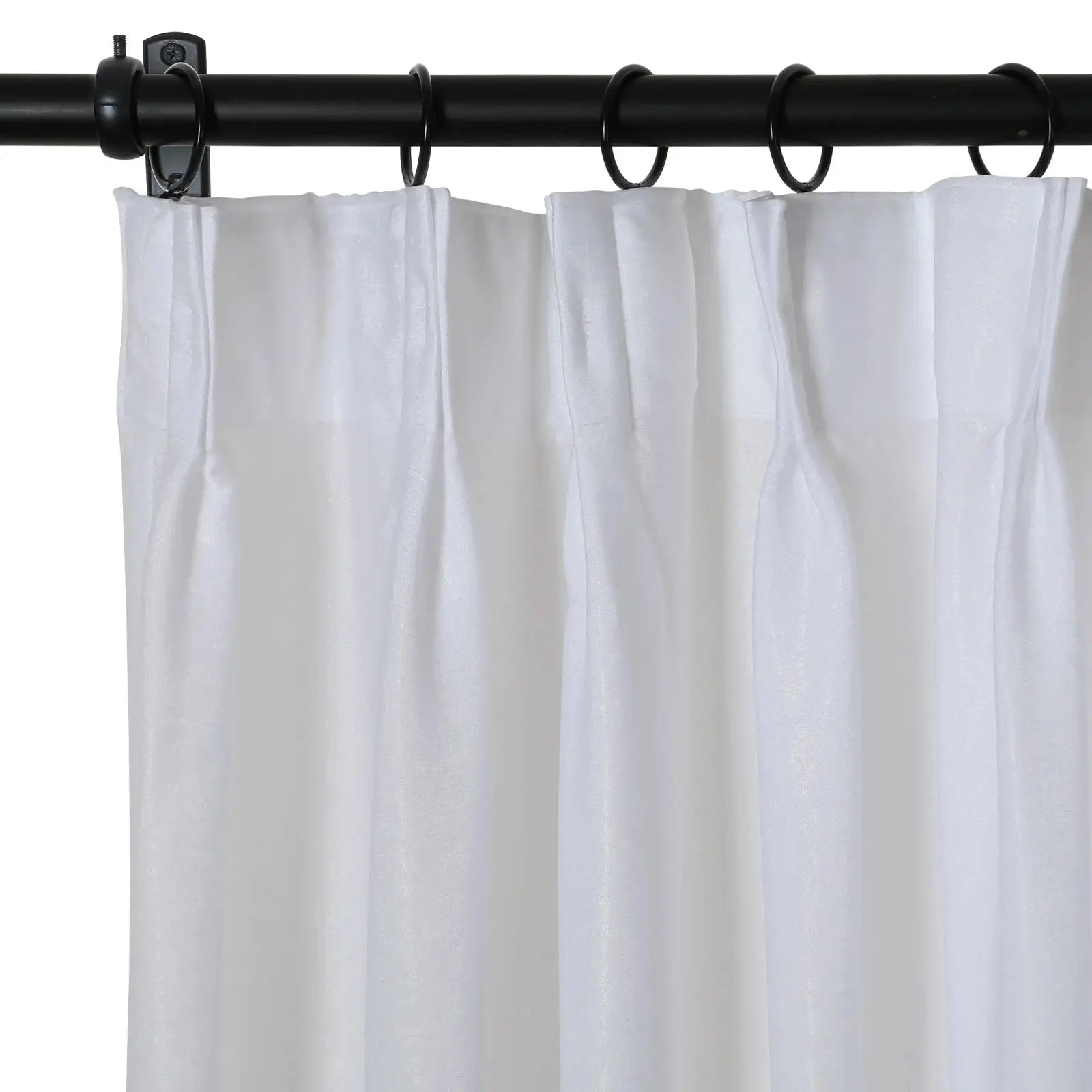 Florida Embossed White Semi Sheer Curtain Pleated?-TWOPAGES