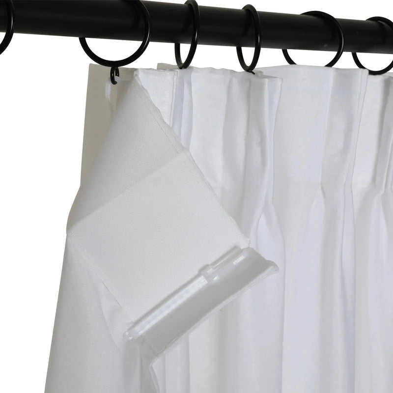 Florida Embossed White Semi Sheer Curtain Pleated?-TWOPAGES