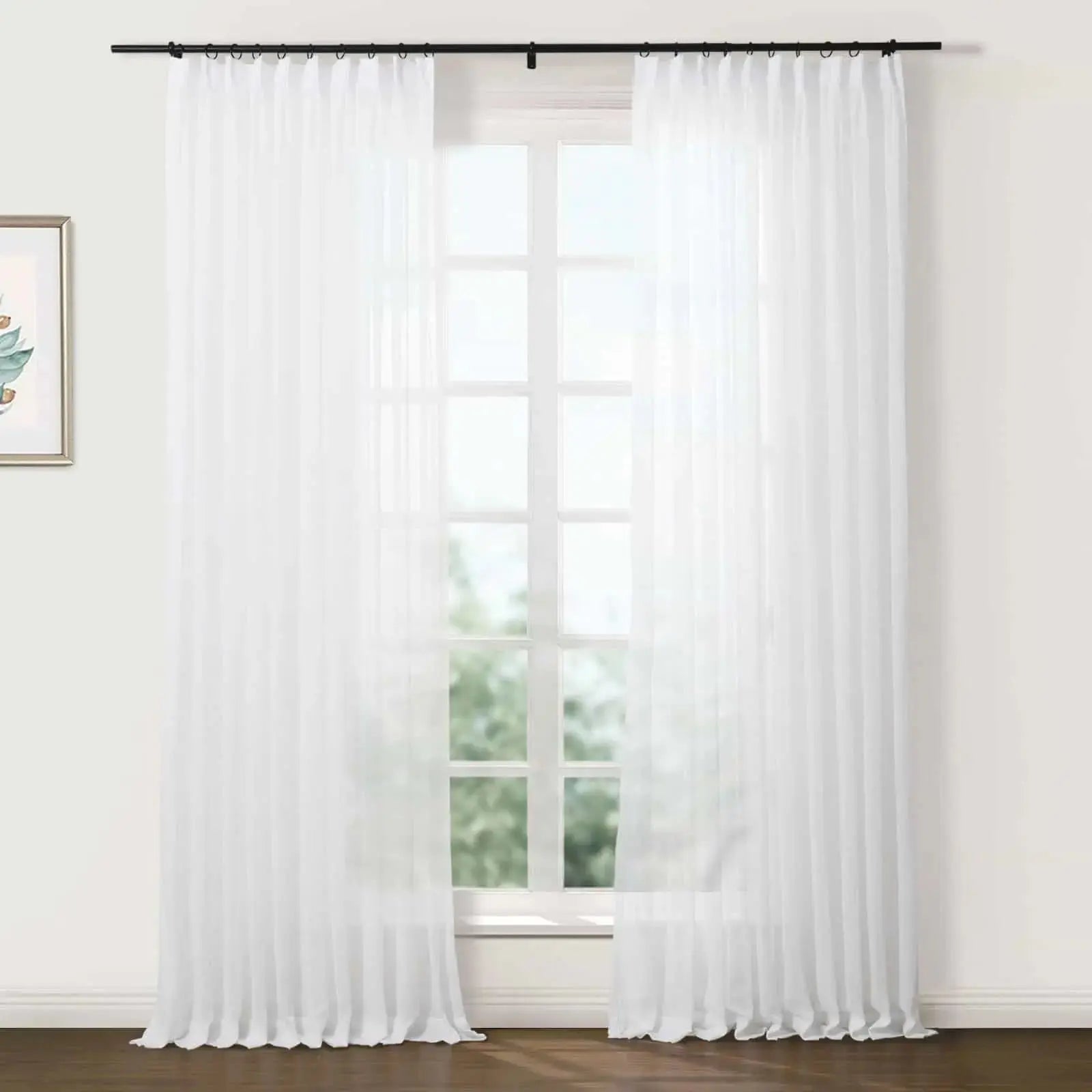 Flynn Airy Lightweight Sheer Curtain Pleated?-TWOPAGES