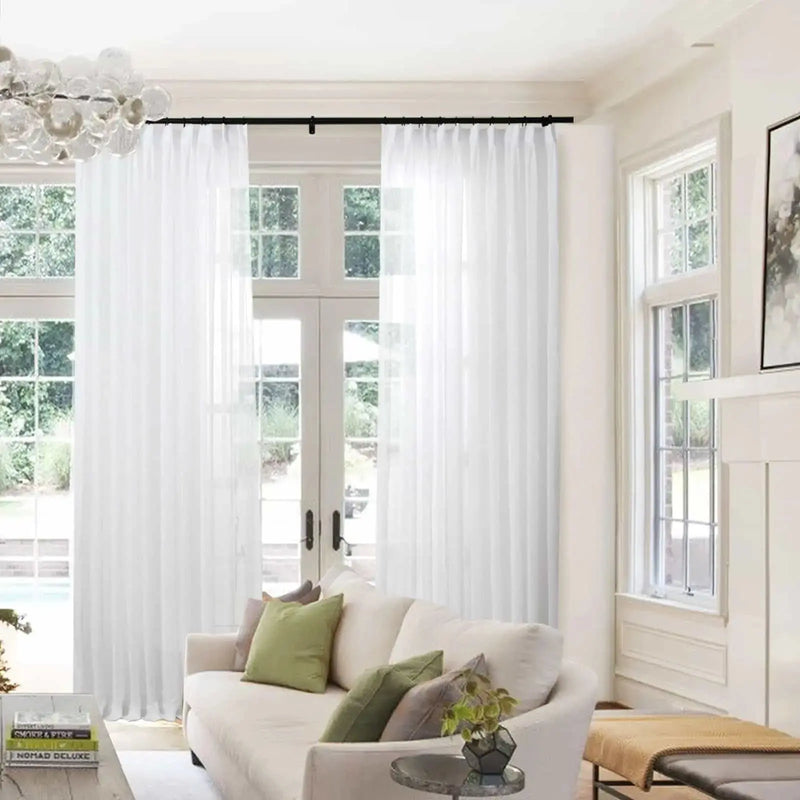 Flynn Airy Lightweight Sheer Curtain Pleated?-TWOPAGES