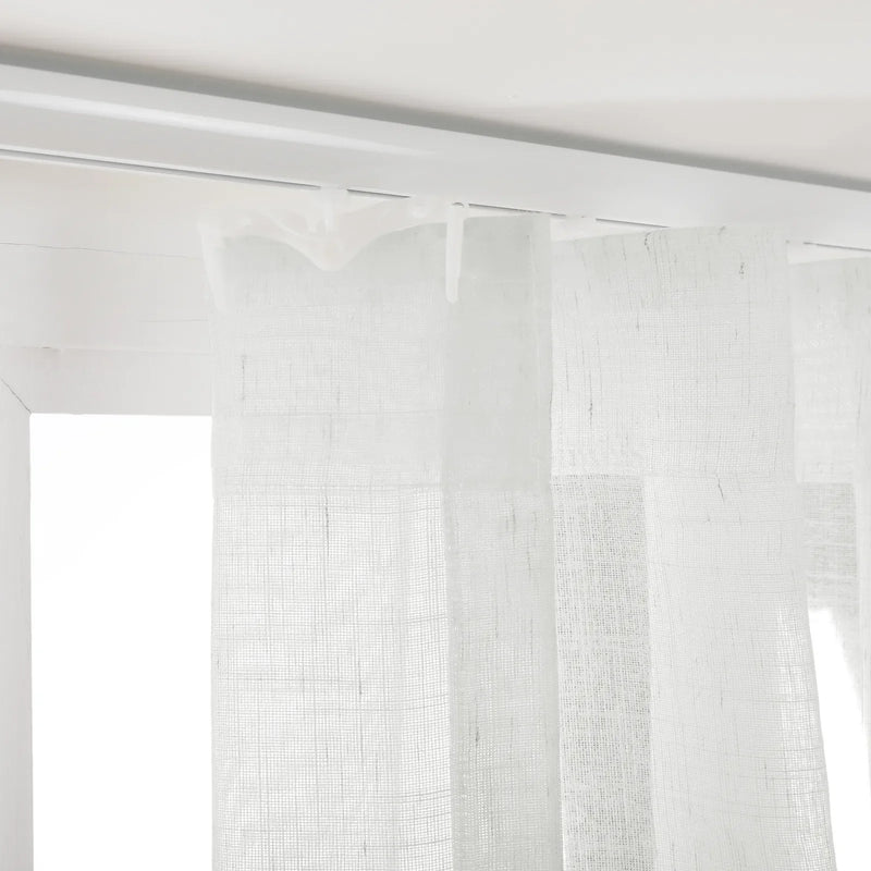 Flynn Voile Wave Curtains with Belt Hook - Leo Track
