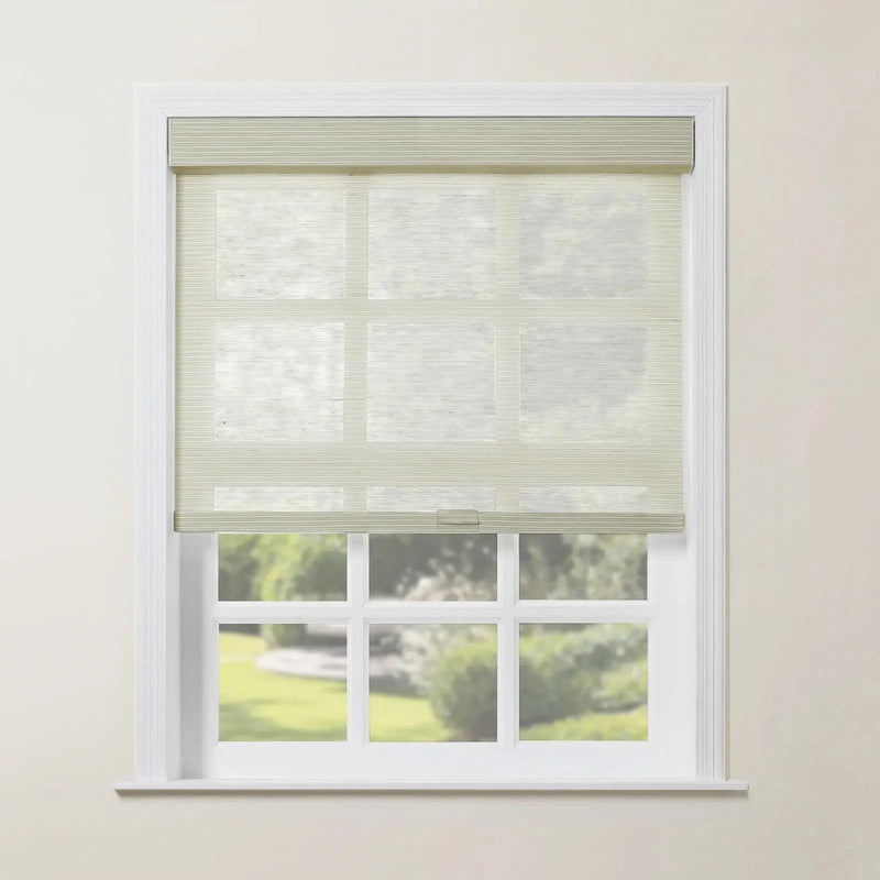 Rae Natural Jute Woven Wood Roller Blinds Cordless-?-TWOPAGES