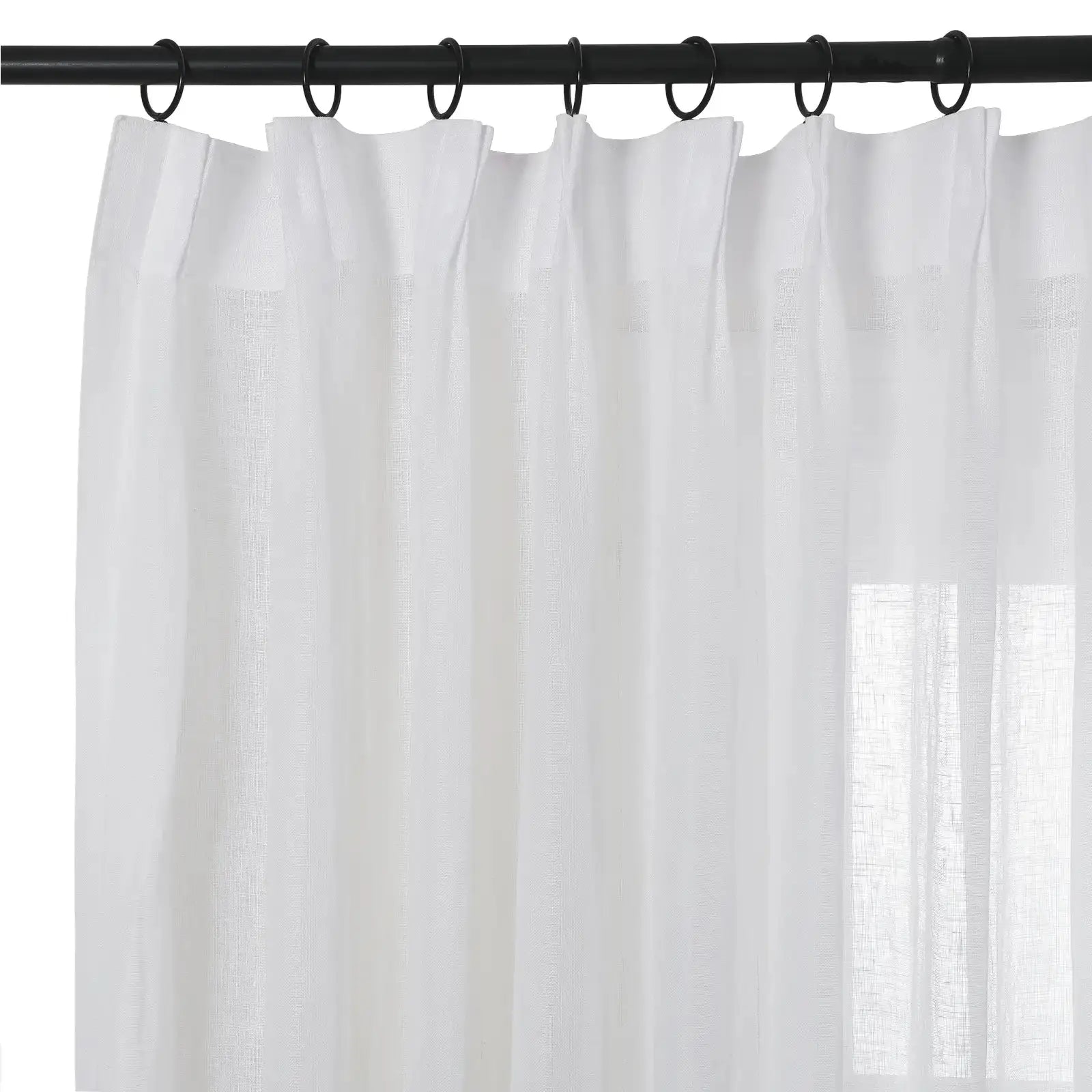 Joy 100% Linen Sheer Curtain Pleated TWOPAGES