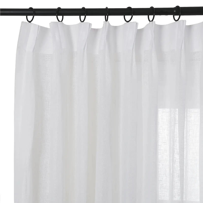 Joy 100% Linen Sheer Curtain Pleated TWOPAGES
