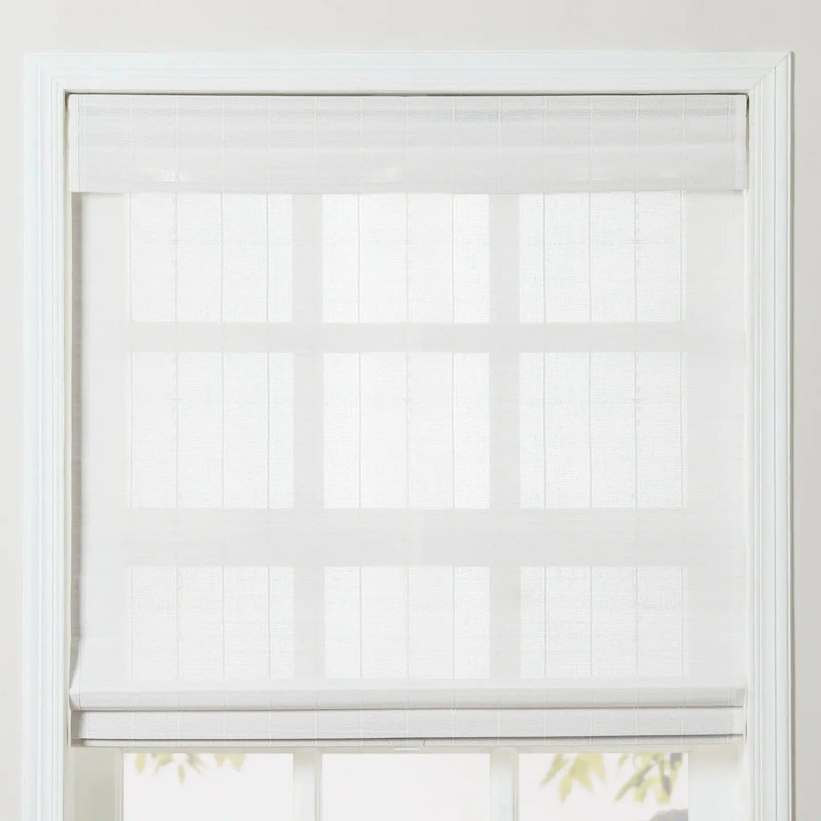 Sybil Bamboo Roman Blind - White TWOPAGES CURTAINS