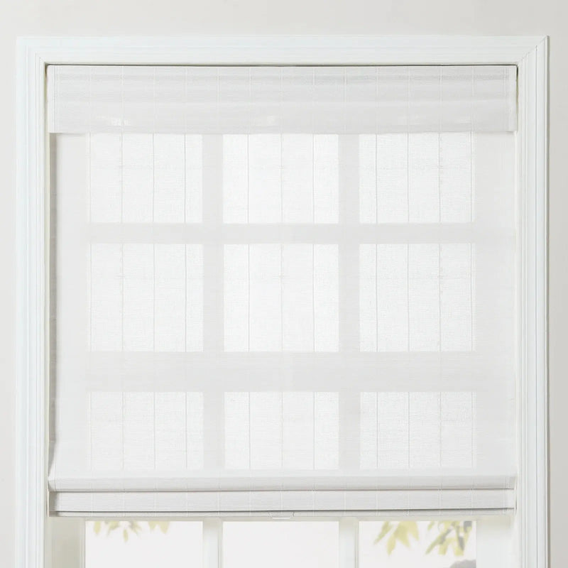 Sybil Bamboo Roman Blind - White TWOPAGES CURTAINS