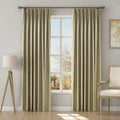 Stefana Silber Print Linen Blend Curtain Drapery Pleated?-TWOPAGES