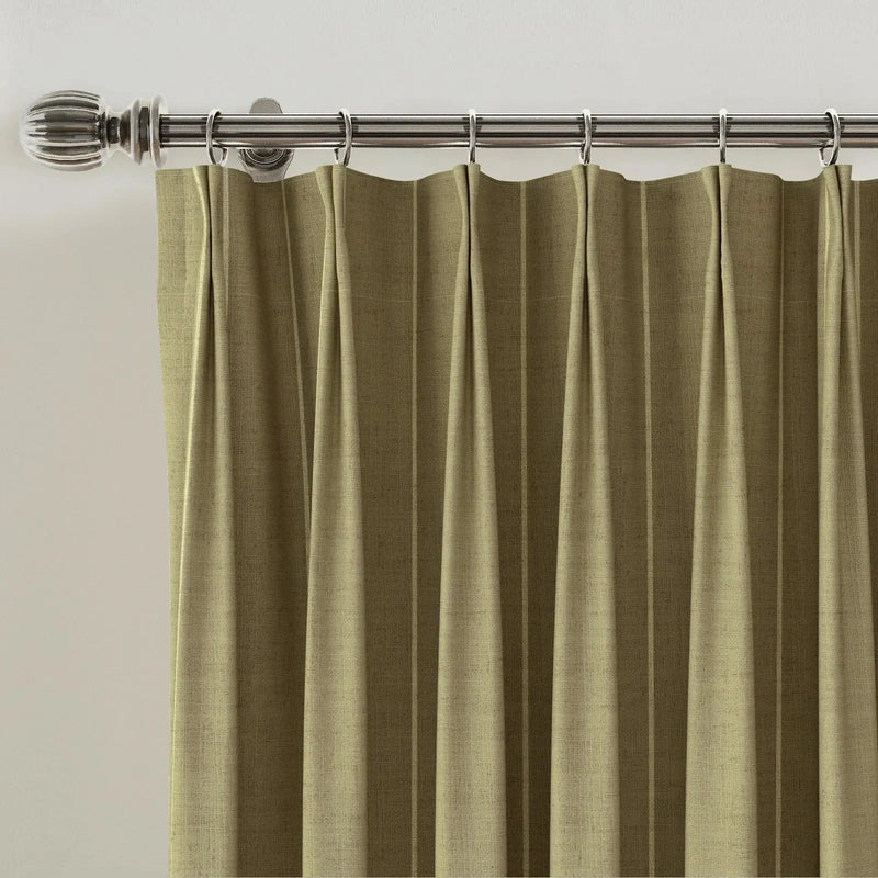 Stefana Silber Print Linen Blend Curtain Drapery Pleated?-TWOPAGES