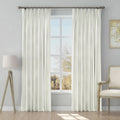 Stefana Silber Print Linen Blend Curtain Drapery Pleated?-TWOPAGES