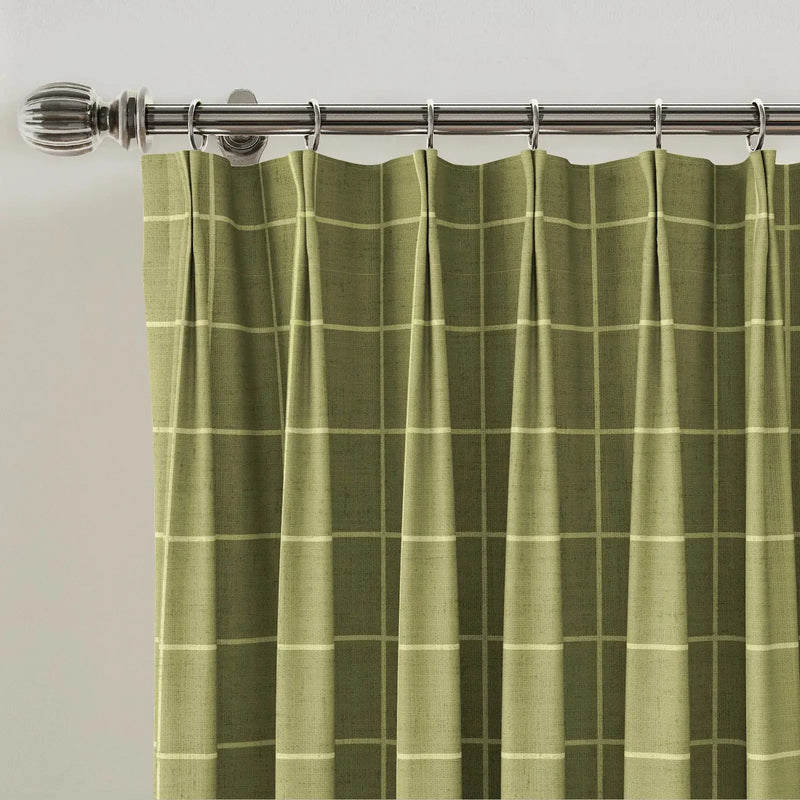 Stefana Silber Print Linen Blend Curtain Drapery Pleated?-TWOPAGES
