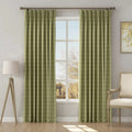 Stefana Silber Print Linen Blend Curtain Drapery Pleated?-TWOPAGES