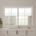 Stefana Silber Print Linen Pleated Cafe Curtains-?-TWOPAGES