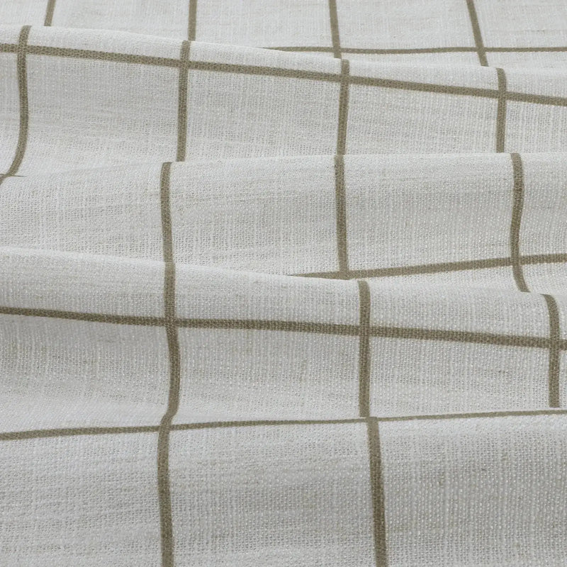 Stefana Silber Print Linen Blend Curtain Drapery Pleated?-TWOPAGES