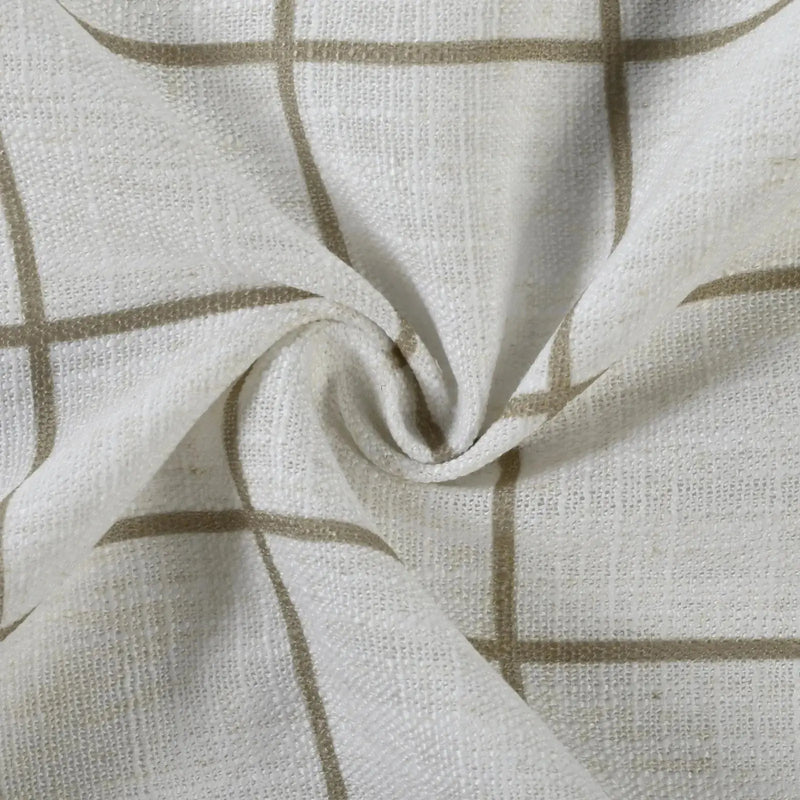 Stefana Silber Print Linen Blend Curtain Drapery Pleated?-TWOPAGES
