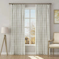 Stefana Silber Print Linen Blend Curtain Drapery Pleated?-TWOPAGES