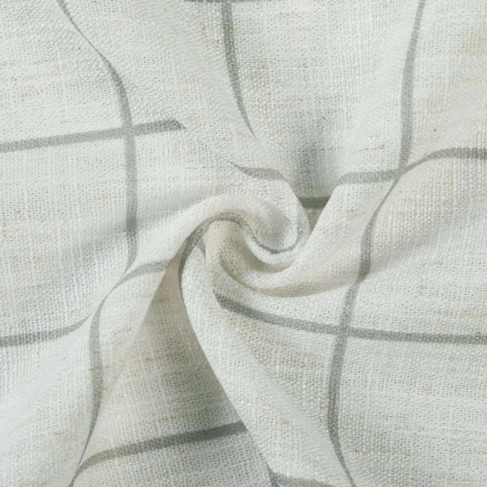 Stefana Silber Print Linen Blend Curtain Drapery Pleated?-TWOPAGES