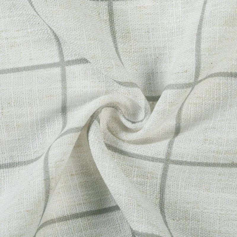 Stefana Silber Print Linen Blend Curtain Drapery Pleated?-TWOPAGES