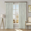 Stefana Silber Print Linen Blend Curtain Drapery Pleated?-TWOPAGES