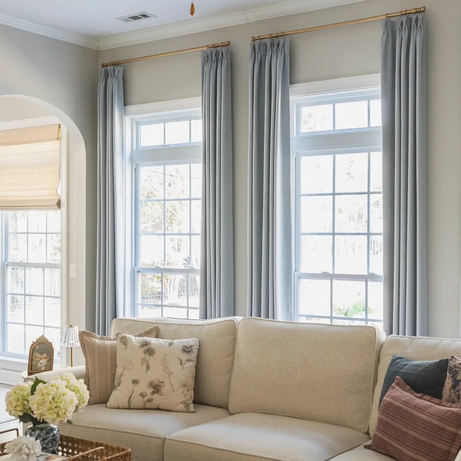 Isabella Heavyweight Cotton Curtain Pleated-?-TWOPAGES