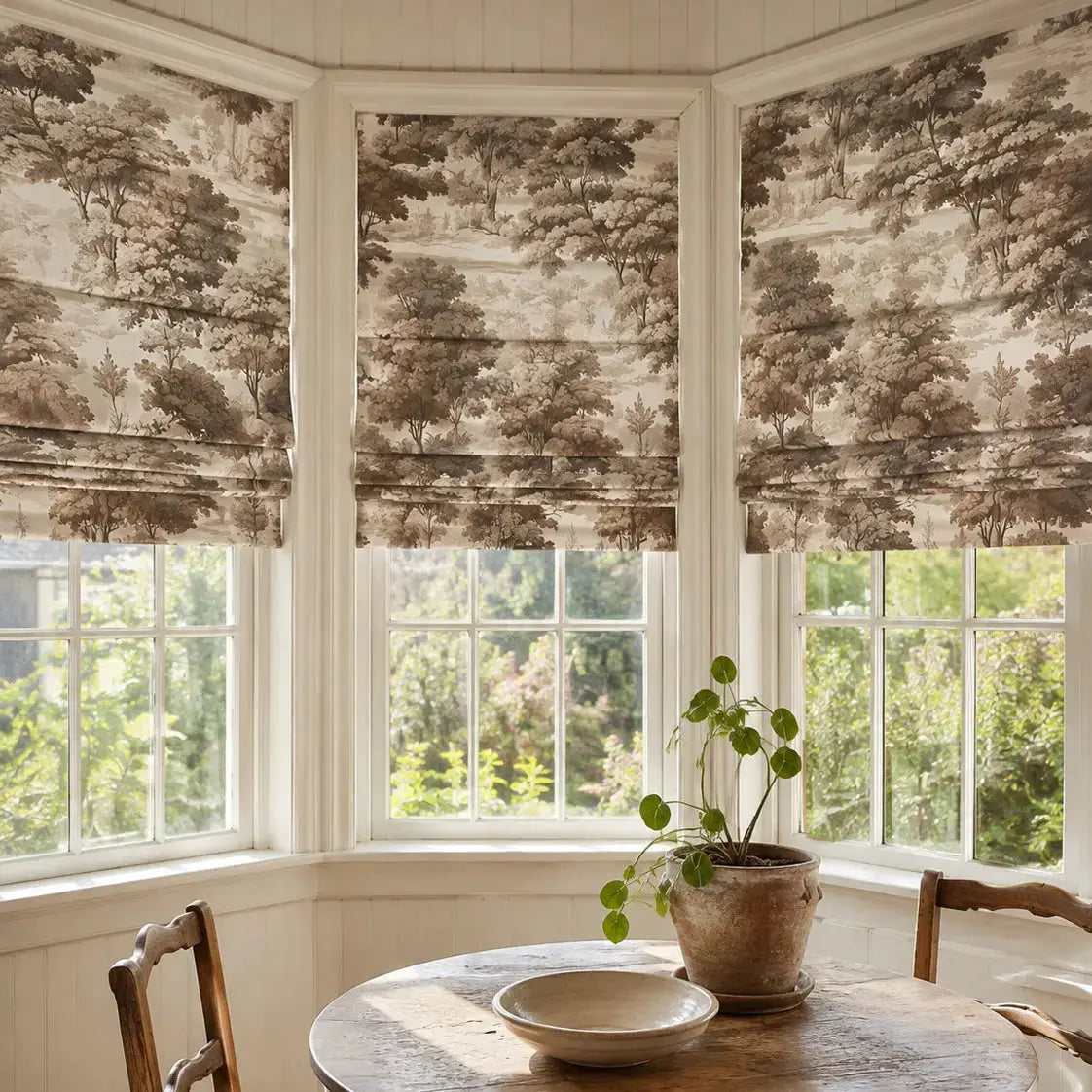 Sara Le  x TWOPAGES Printed Linen Roman Blind Cord Lift