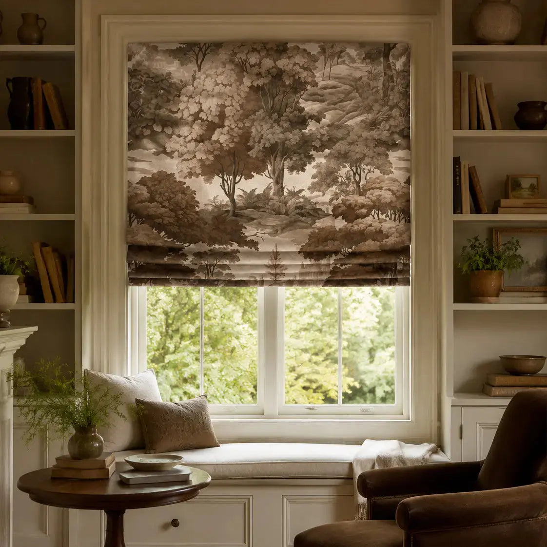 Sara Le x TWOPAGES Printed Linen Roman Blind Cordless