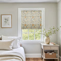 Holly Botanical Boho No-Drill Flat Fold Roman Blind Cordless