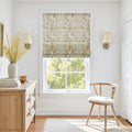 Holly Botanical Boho No-Drill Flat Fold Roman Blind Cordless