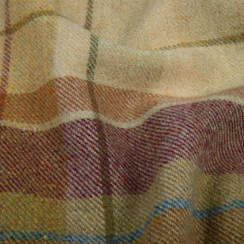 Karin Plaid Pure Wool Thermal Pleated Curtains
